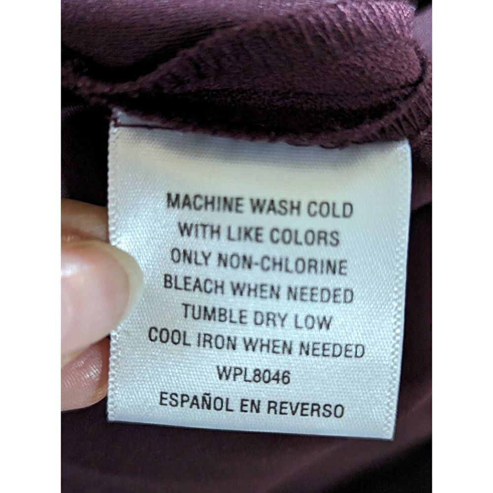 Barr III Women's Burgundy Sleeveless Black Trim Shift Tank Dress Size Medium - Picture 5 of 6